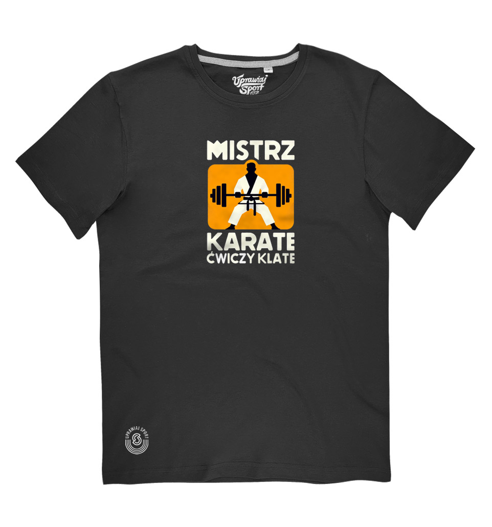 Mistrz karate ćwiczy klate Mistrz karate ćwiczy klate